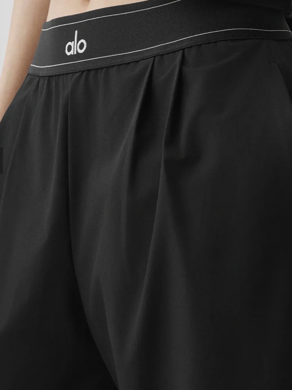 ALO Yoga Black High-Waist Wide Leg Pants